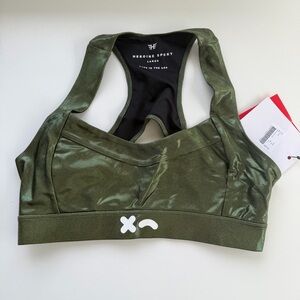 Rumble Boxing Shimmering Olive Sports Bra